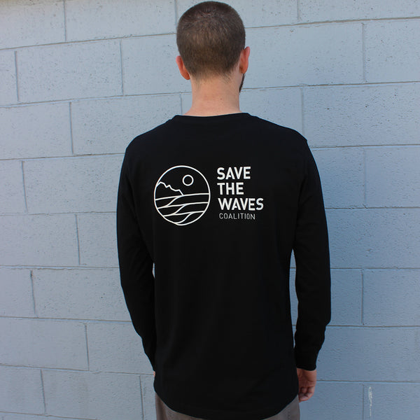 Save The Waves Black Long Sleeve Tee