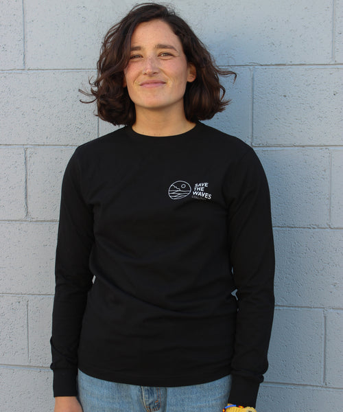 Save The Waves Black Long Sleeve Tee