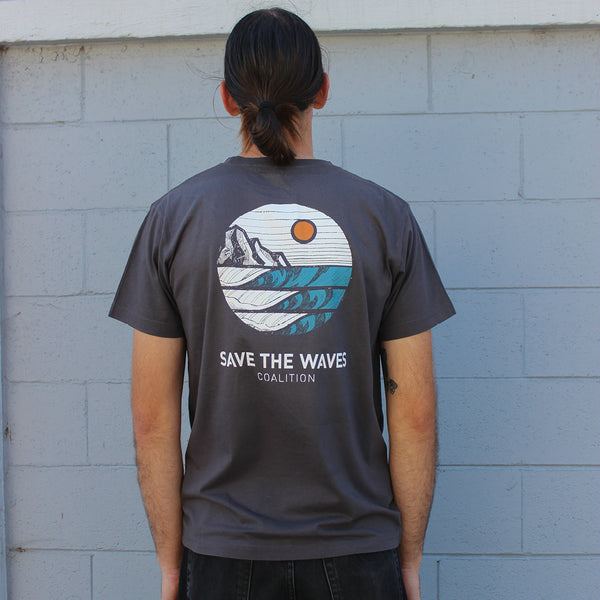 Charcoal Sunrise Tee Save The Waves Erik Abel