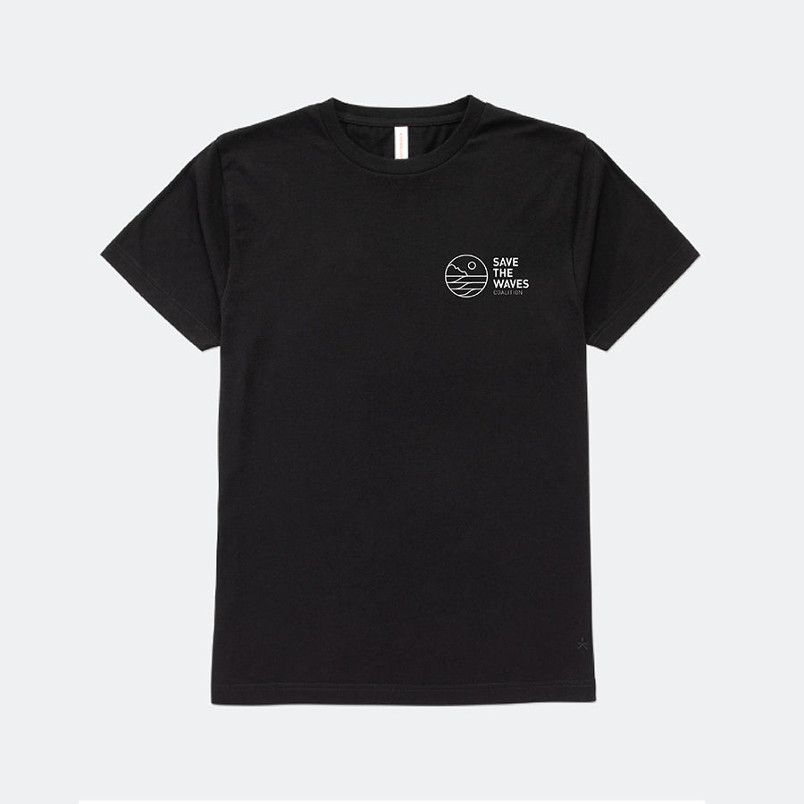 Save The Waves Classic Logo Unisex Black Tee – Save The Waves Store