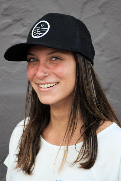 Women_Black Save The Waves Trucker Hat