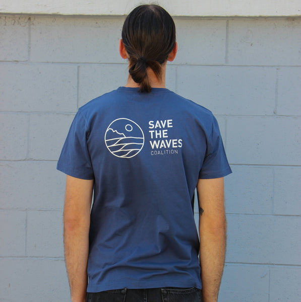 Navy Save The Waves Classic Logo Tee