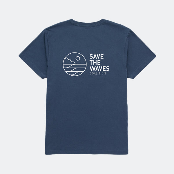 Navy Save The Waves Classic Logo Tee