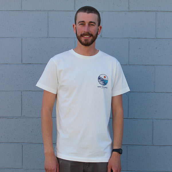 Save The Waves White Sunrise Logo Tee