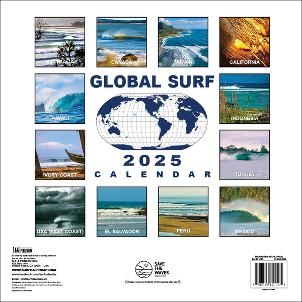 2025 Save The Waves Global Surf Calendar