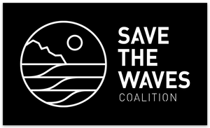 Save The Waves Black Logo Sticker