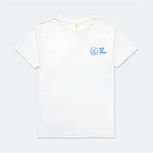 Save The Waves Unisex Classic Logo White Tee