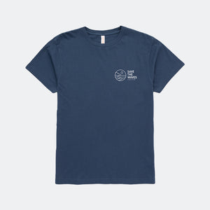 Navy Save The Waves Classic Logo Tee