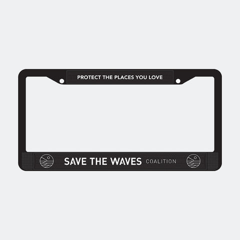 Save The Waves License Plate Frame