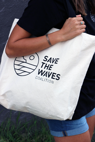Save The Waves Canvas Tote Bag