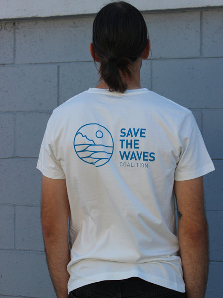 Save The Waves White Classic Logo Tee