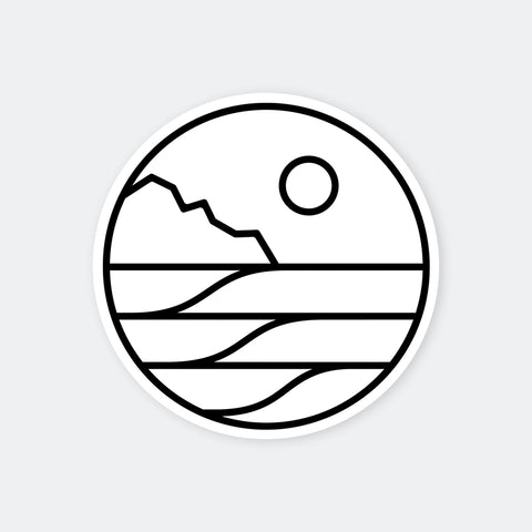 Save The Waves White Circle Logo Sticker